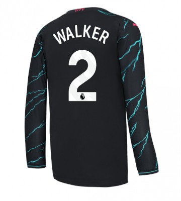 Maillot de foot Manchester City Kyle Walker #2 Troisième 2023-24 Manche Longue